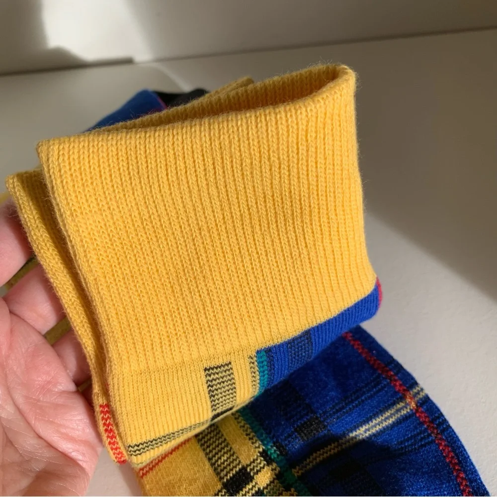 NWOT Special Ralph Lauren ski club long socks embroidered plaid